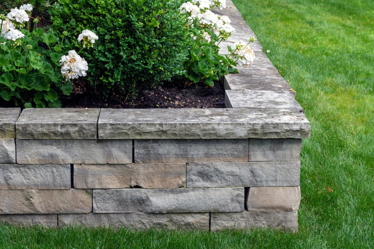 Retaining wall construction by Maressa Remodeling in Rochester